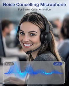 Masajoy USB Headset with Microphone for PC, Wired Headphones with Mic USB Headsets with Noise Cancelling Microphone, Computer Headset with Microphone