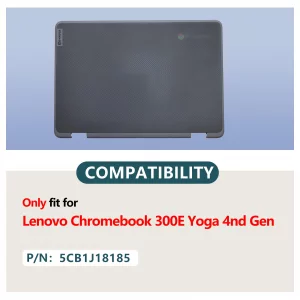 D-KXCPELE Replacement LCD Back Cover Rear Top Lid for Lenovo 300e Yoga Chromebook Gen4 Series Laptop 5CB1J18185 (WiFi Versions)
