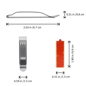 BORING PRODUCT 1 Pack Attachable Pocket Clip Replacement for Kinfe Smartphones GPS Walkie-Talkie Hip Clip Phone Clip for Belt Holster Stainless Steel