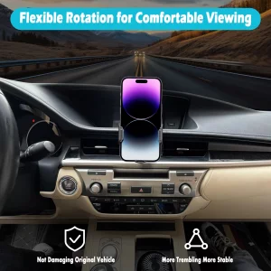 AOUKKL Car Phone Holder Fits for Lexus ES 300h / ES 350 2013-2018 Accessories,Thick Cases Friendly,Cell Phone Mount for 4.7-7 in Phones,360 Degree Ro