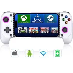 ?Anti-Drift & Fast-Connect?Wireless Game Controller for iPhone/Android | Hall Joysticks Bluetooth Phone Controller, For Cloud Gaming, Genshin Impact,