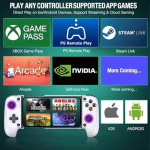 ?Anti-Drift & Fast-Connect?Wireless Game Controller for iPhone/Android | Hall Joysticks Bluetooth Phone Controller, For Cloud Gaming, Genshin Impact,