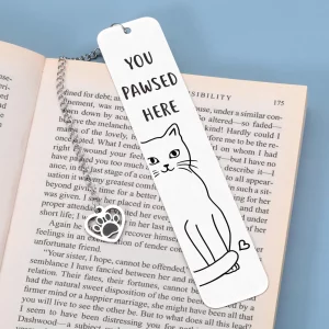 International Cat Day Cat Bookmark,Back to School Gifts for Cat Lovers, Funny Bookmarks for Book Lover Bookish, Book Markers for Women, Back to Schoo
