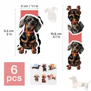 6pcs Dachshund Magnetic Bookmarks Dog Bookmarks Dachshund Gifts for Dachshund Lovers Dachshund Office School Supplies Stuff
