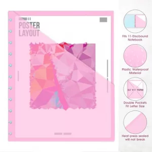 8 PCS Discbound Dividers Letter Size Disc Planner 2 Pocket Fit 8.5