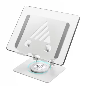 SWAGKIND Tablet Stand for Desk, Adjustable Monitor Stand with 360 Rotating Base, Portable Tablet Stand Holder for iPad Pro, Galaxy Tab, Mobile Phone