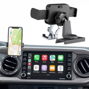 Upgraded Car Phone Holder for Toyota Tacoma 2016 2017 2018 2019 2020 2021 2022 2023, 3rd Gen Tacoma Dashboard Clip Cell Phone Cradles Adjustable Phon