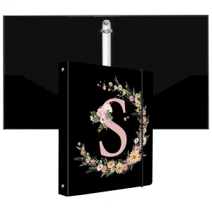 Miwasion Cute Mini 3 Ring Binder for Sturdy 1 Inch Round Rings Letter-Size Paper(5.5