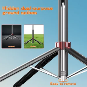 Monopod and Tripod Selfie Stick to Record Golf Swing - Etendable Cell Phone Tripod Stand with Wireless Remote and Phone Holder, Golf Training Aid - C