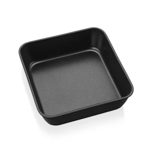 P&P CHEF 6 Inch Square Cake Pan, Nonstick Square Baking Pan for Cake Brownie Lasagna, Stainless Steel Core for Sturdy Structure, Non-toxic & Oven Saf