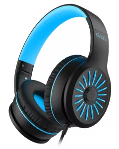 ELECDER i45 On-Ear Headphones with Microphone, Foldable Stereo Bass, 1.5M No-Tangle Cord, 3.5MM Jack, Portable Wired Headphones for School, Kids, Tee