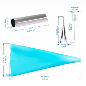 VolksRose 16pcs Cannoli Tubes Kit, Stainless Steel Cannoli Forms Tubular Shaped Baking Molds for Danish Pastry Lady Lock Form Croissant Shell Ice Cre