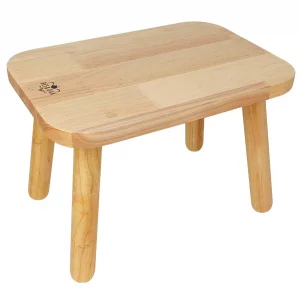 BEE&OAK 13.4 Inch Heavy Duty Wooden Step Stools for Adults - Non Slip, 300 LBS Capacity, Easy Assembly - Ideal Step Stool for High Beds, Kitchen, Bat