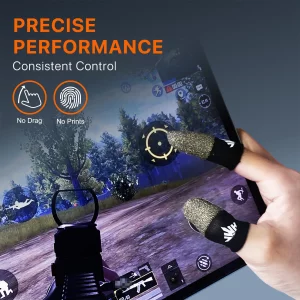 Jwh 8 Pack Mobile Phone Gaming Accessory Thumb Finger Sleeves,0.15 Ultra Thin Pure Silver Fiber,Silky Tip Covers,Finger Cots for Pubg Gaming Gloves,G