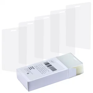 Binditek 100 Pack 5mil Thermal Laminating Pouches, 2.5 x 4.25 Inches Laminating Sheets with Hole, ID Badge Without Clip, Ultra Clear, HeatSeal, Gloss