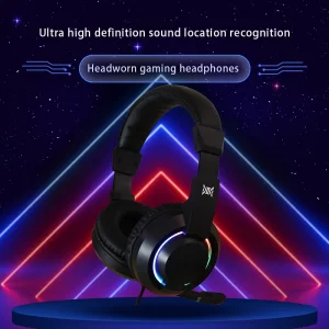 Gaming Headset for PS4 PS5 PC Mac Xbox Series X,Noise Canceling Headphones with Microphone, PG2 Computer Headset with 3.5mm Jack & RGB Black