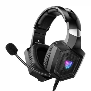 Gaming Headset with Microphone, Gaming Headphones Compatible for PS4 PS5 Xbox PC with RGB Lights, PlayStation Headset with Noise Reduction 7.1 Surrou