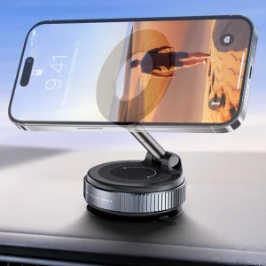 wofoboxair 2025 Upgraded Vacuum Magnetic Car Phone Holder 360 Reinforced 96LBS Ultra Suction Cup Phone Mount for MagSafe Cell Phone Holders for Your