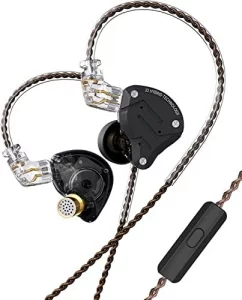 KZ Ear Buds Wired ZS10 Pro Wired in-Ear Headphones, Noise Cancelling IEM Earphone with Stainless Steel Faceplate, 2Pin IEM Detachable Cords, in Ear M