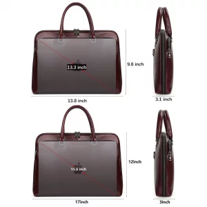 Blofinche Genuine Leather laptop Briefcase: Messenger shoulder bag 15 16 inch men macbook case women work satchel designer handbag