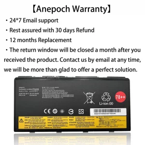 Anepoch 00HW030 SB10F46468 78+ 78++ Laptop Battery Replacement for Lenovo ThinkPad P70 P71 Series Notebook SB10F46468 01AV451 4X50K14092 15V 96Wh 640