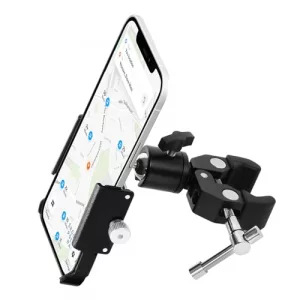Codyofwatar Phone Holder with Clamp for Golf Cart, All Metal Universal Phone Holder Handlebar Mount Clamp for Golf, Stroller, Bicycle, Bike, Wheelcha