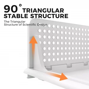 Pinkpum 5 Pack Stackable Plastic Storage Closet Organizers and Storage Bins Drawer Shelf Storage Container for Wardrobe Cupboard Kitchen Bathroom Off