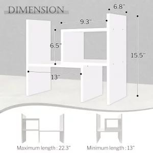 Jerry & Maggie - Desktop Organizer Office Storage Rack Adjustable Wood Display Shelf | Birthday Gifts - Toy - Home Decor | - Free Style Rotation Disp