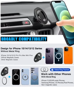 VE VE POWER for Magsafe Car Phone Holder, Air Vent Adjustable Stand, Auto Cradles Dashboard Mount for Toyota RAV4 2013-2018, Custom Magnetic Navigati