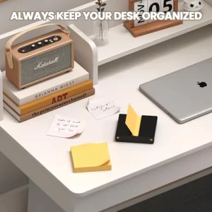 Sticky Note Dispenser, Magnetic Sticky Note Holder for Post It Notes, 3 x 3 Inch Sticky Note Organizer for Office Home Classroom, Black