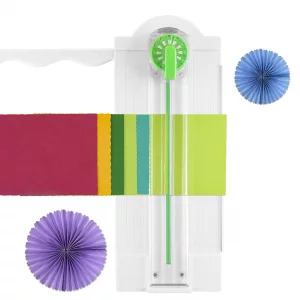 12 Different Lines in 1 Mini Paper Cutter for Cardstock Paper Trimmer Paper Slicer Paper Dial Trimmers Crafting Postcards Scrapbooking Decorative Edg