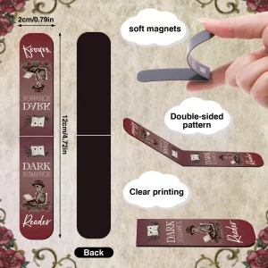 Dark Romance Magnetic Bookmark Gifts - Wxiben 30PCS Funny Magnetic Bookmarks Gothic Book Mark Magnets Romantasy Page Marker Clip Gift for Women Girls