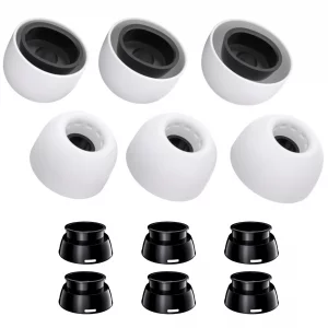 3 Pairs Silicone Earbud Tips Compatible with AirPods Pro 1st/2nd Generation, TRI Clarion Customize Ear Bud Rubber Tips, Replacement Earbud Tips, Nois