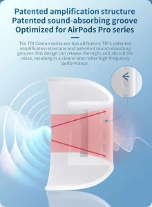 3 Pairs Silicone Earbud Tips Compatible with AirPods Pro 1st/2nd Generation, TRI Clarion Customize Ear Bud Rubber Tips, Replacement Earbud Tips, Nois