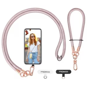 MoKo Crossbody Phone Lanyard, Adjustable Cell Phone Lanyard, Premium 8mm Thick Rope Mobile Phone Lanyard for iPhone, Samsung,and More | Phone Neck St