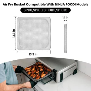 Replacement Air Fryer Basket for Ninja Foodi SP101 Air Fry Oven?Air Fryer Basket for Ninja Foodi Air Fryer Accessories,Stainless Steel Tray for Ninja