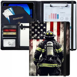 BEOTIWAD PU Leather Padfolio Folder Clipboard Portfolios Organizer Conference Document Organizer with Business Card Holder Storage Clipboard Writing 