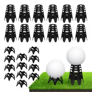 Rolitwils Golf Simulator tees, 24Pcs Plastic Golf Mat Tees for Home, Outdoor or Indoor Golf Tees for Training, Practice Golf tees for Winter Turf and