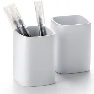 Viosuniu Pen Holder, 2 Pack Pencil Holder for Desk ,Ceramic Pencil Cup Desk Organizer, Makeup Brush Holder Cute, Stationery Accessories for Office, S