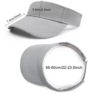 6 Pieces Sports Sun Visor Hats for Women Men, Adjustable Sun Protection Hat Caps for Golf Tennis Athletic Travel