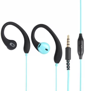 mucro R12 Sports Stereo Wired Earphones Ear Hook Earbuds with Microphone Half in Ear Type Over-Ear Buds Headphones with a 3.5mm Plug 1.2m Cable for R