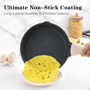 Kordisen Frying Pans Nonstick with Lid, 12.5 Inch Large Skillet with Lid, Induction Cooking Pan, Stay-Cool Handle, Compatible with All Stovetops, PFO