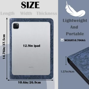 Calfinder 3 Ring Portfolio Binder,PU Leather Padtfolio Binder with Zipper,Padfolios for Women&Men,Professional Business Portfolio Organizer for Resum