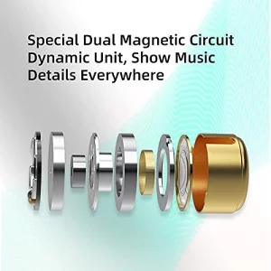 keephifi KZ EDX Pro in Ear Monitors KZ Headphones IEM Earphones with Dual DD HiFi Stereo Sound Earphones Wired Noise Cancelling Gaming Earbuds (Cyan,