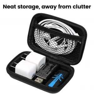 Earbud Case, RISETECH Earphone Carrying Case Holder Storage Mini Bag Headphone Small Pouch Cell Phone Accessories Organizer for EarPods Airpods Beats