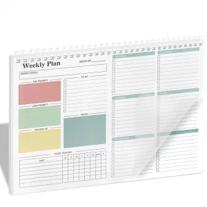 Ymumuda Weekly To Do List Notepad - Daily To Do List Undated 52 - Week Sheets, 8.5x11