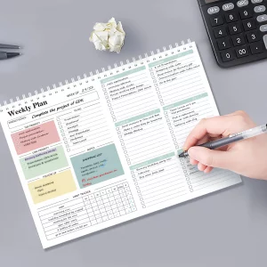 Ymumuda Weekly To Do List Notepad - Daily To Do List Undated 52 - Week Sheets, 8.5x11