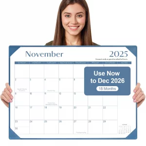 Gannyfer Desk Calendar 2026 with Desktop Mat, Simplified Large 22