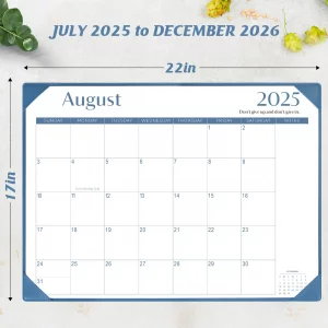 Gannyfer Desk Calendar 2026 with Desktop Mat, Simplified Large 22