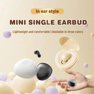 Xmenha Single Mini Invisible Small Earbud Wireless Whitetooth Headset Ear Bud for Small Ears Canals Women Sleep Earbuds Sleeping Tiny Micro Smallest 